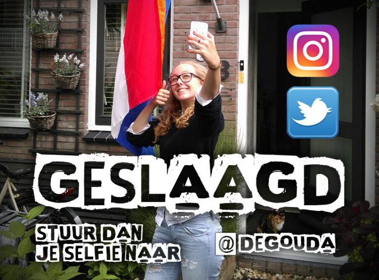 Geslaagd? Stuur ons je blije selfie toe @deGouda !