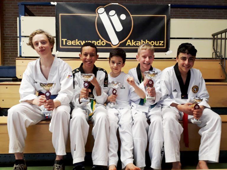Vier district titels voor Goudse Taekwondoka’s Akabbouz