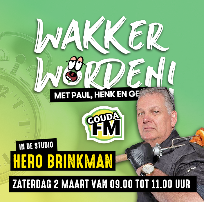 Voormalig PVV-kamerlid Hero Brinkman in de studio bij GoudaFM