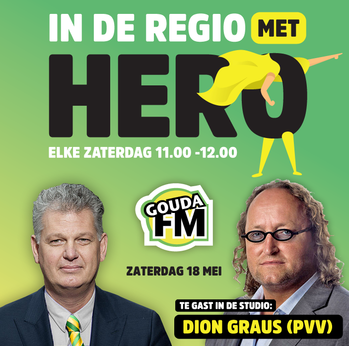 Kamerlid Dion Graus (PVV) te gast bij Hero Brinkman op GoudaFM