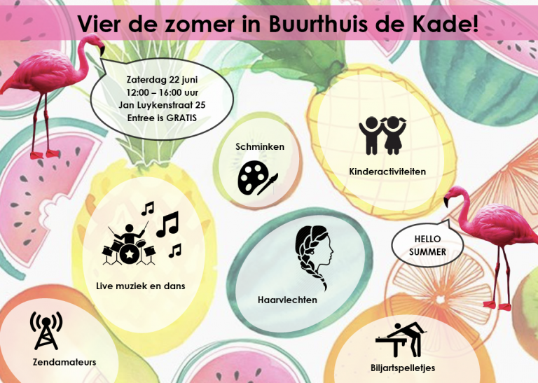 Za. 22-06: Buurthuis ‘de Kade’: open dag 22 juni 2019