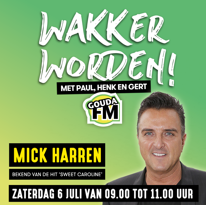 Zanger Mick Harren te gast bij Wakker Worden op GoudaFM