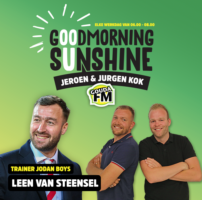 Jodan Boys trainer Leen van Steensel bij GoudaFM