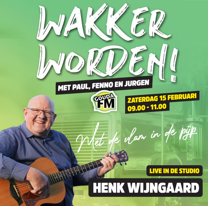 Henk Wijngaard live in de studio bij GoudaFM
