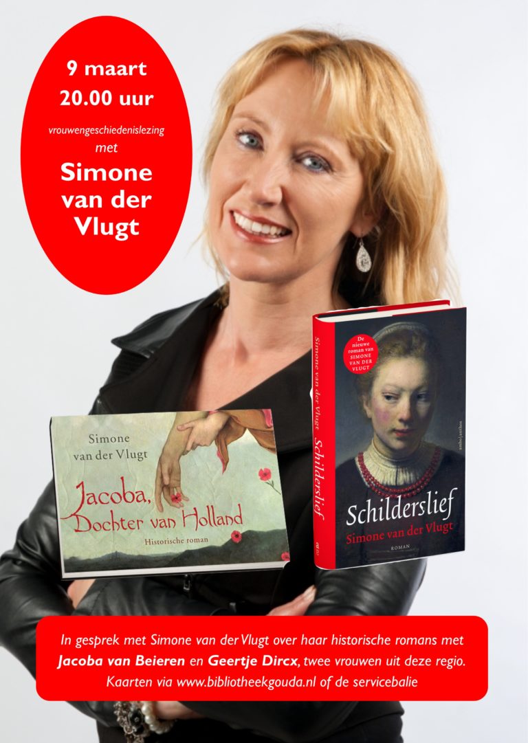 Ma. 09-03: Schrijfster Simone van der Vlugt bij Streekarchief Midden-Holland over historische vrouwen